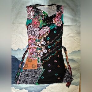 Za Zen cowl neck cotton tank dress